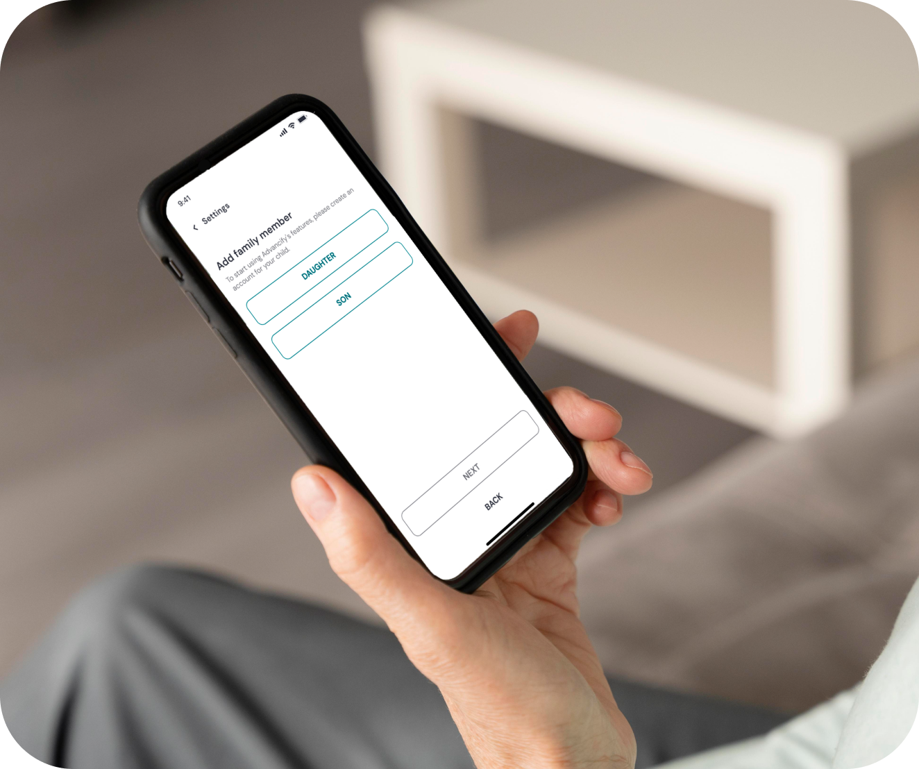 create your child account image